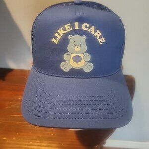 Care Bears Grumpy Bear LIKE I CARE Baseball TRUCKER HAT Cap NEW 2025 Cloudco
